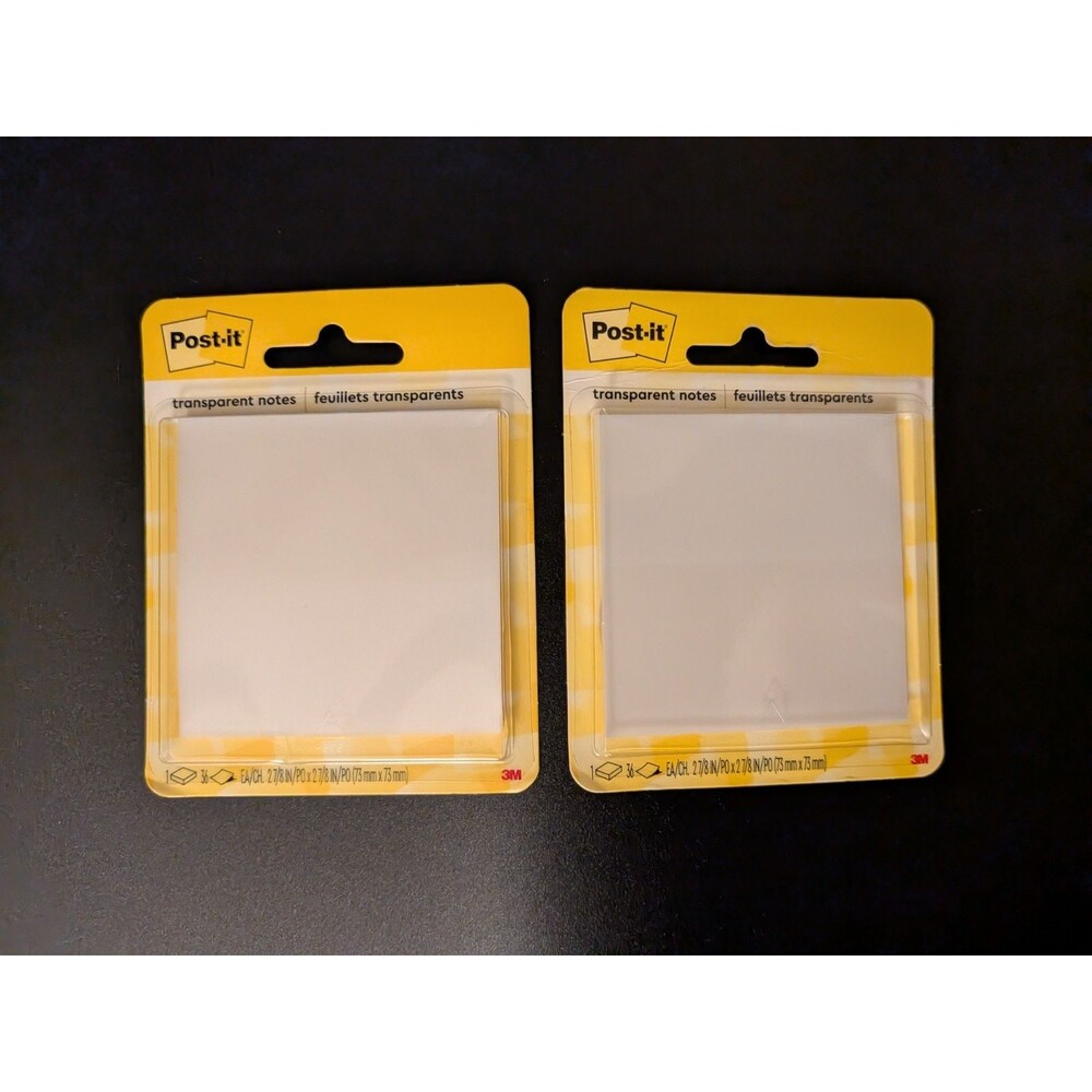 Post-it transparent 4 pack Bundle Lot Office Sticky Notes 2 7.8 in x 2 7.8iun